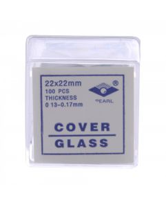 Microscope Slide Cover Slip Glass 22x22mm, pkt/100 - Haines Educational