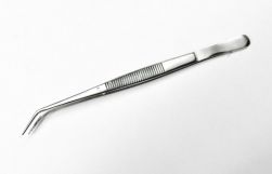 Forceps, Bent Tip, 110mm