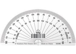 Protractor Basic 180 degrees, Set/30