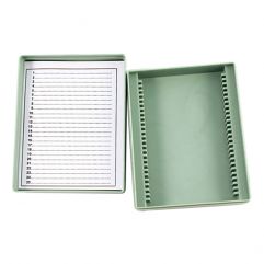 Microscope slides box, 25 capacity - Haines Educational