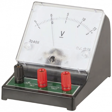 Dual range voltmeter, 0-3/0-15V - Haines Educational